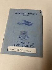 Imperial Airways 1926 AIRLINE TIMETABLE SCHEDULE Brochure flight Map picture