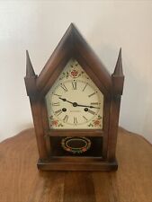 Seth Thomas Cathedral Wooden Wind Up Chime Clock, Parts Display or Repair picture